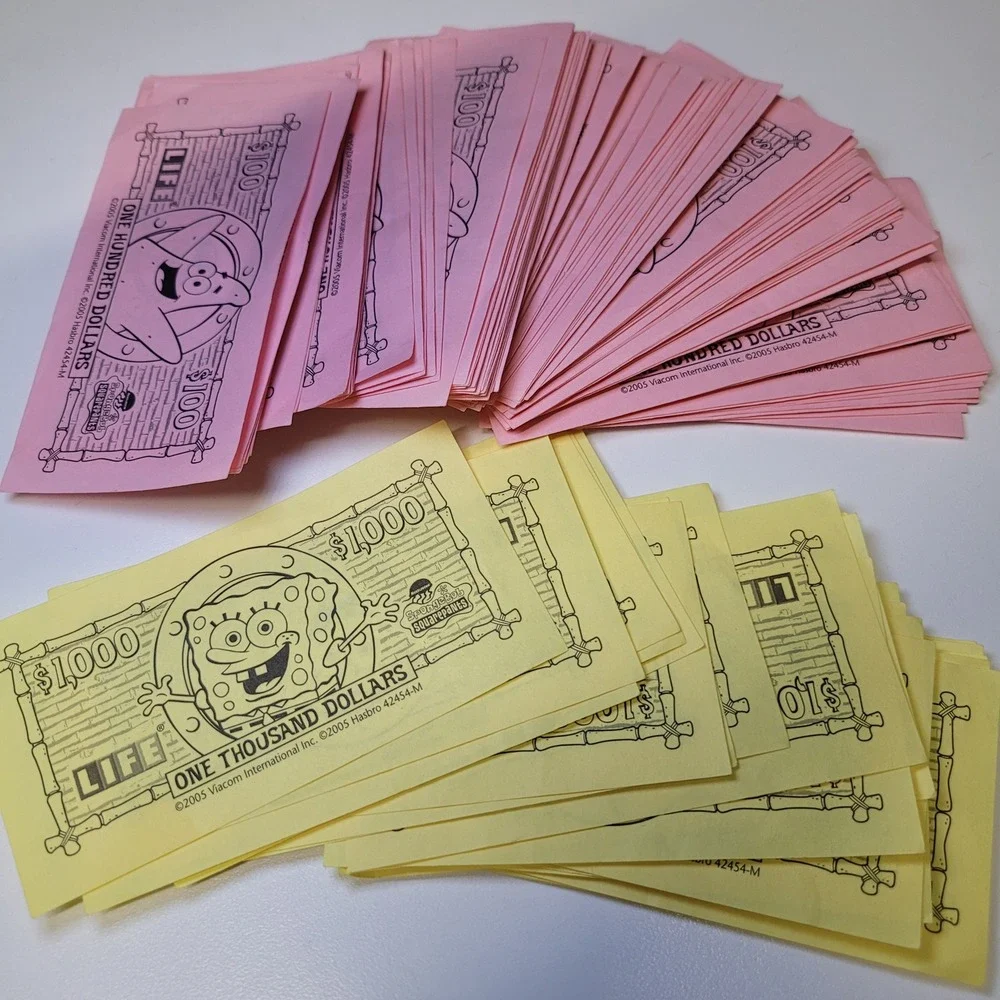 The Game of Life Spongebob Squarepants Edition Replacement‎ Parts Money Rules
